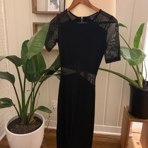 French connection sexy black sheer dress